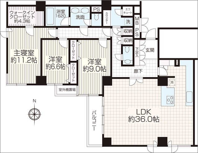 綱町ホームズ間取り